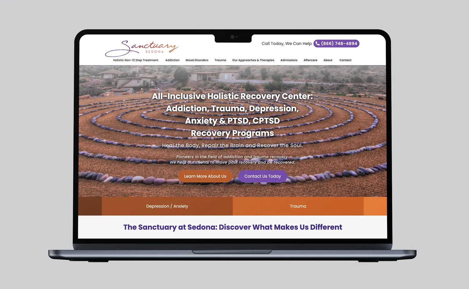 Sanctuary Website Macbook